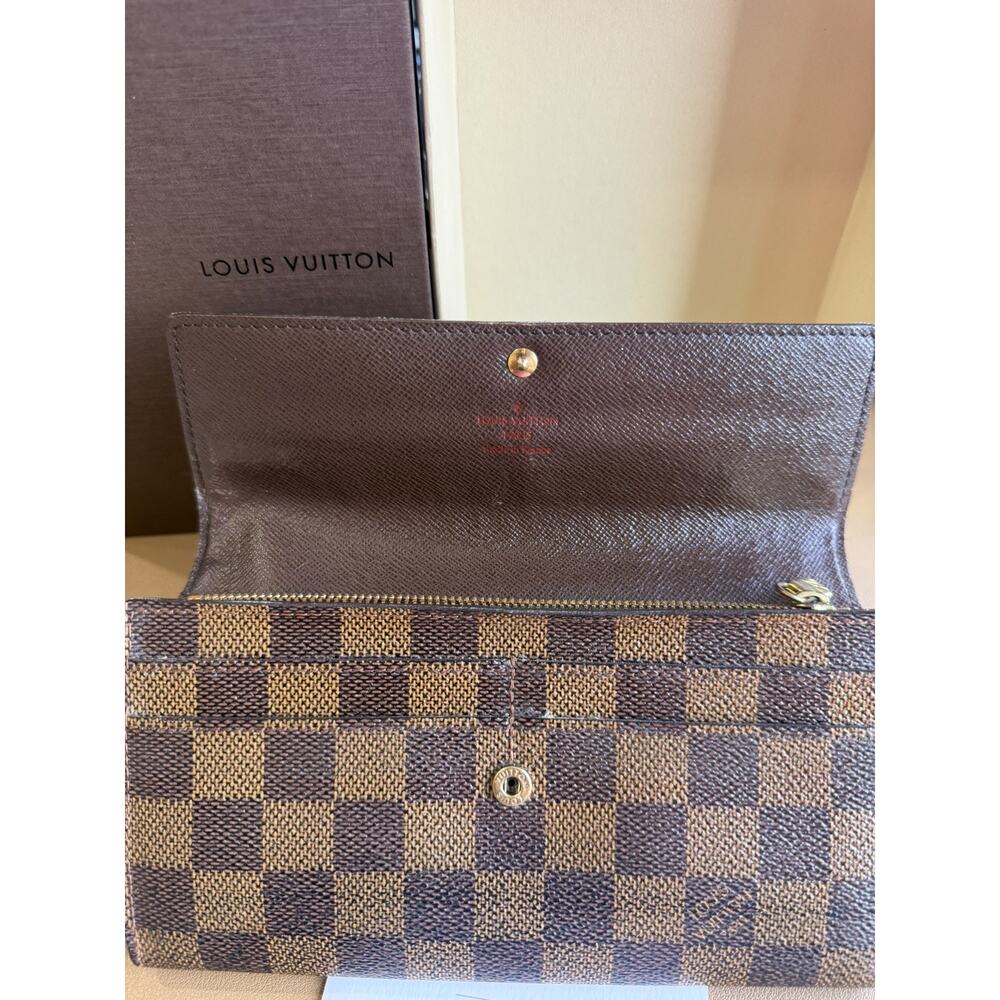 Authentic Louis Vuitton Damier Sarah Wallet Long Wallet w/ Box Dust Bag & COA - Picture 4 of 10